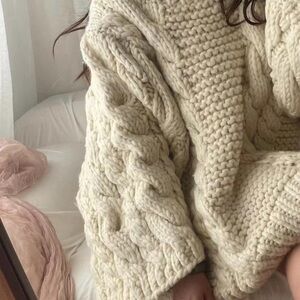 Chunky Knit Cardigan - Cream